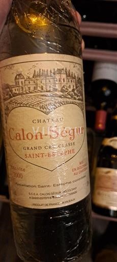 Bordeaux Saint-Estèphe Grand Cru Calon Ségur 2000