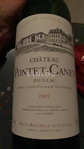 Burdeos Pauillac Grand Cru Château Pontet-Canet 2001