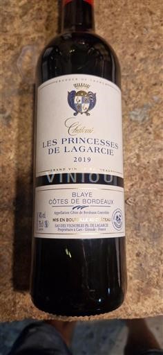 Bordeaux Blaye-Côtes-de-Bordeaux Château Les Princesses de Lagarcie 2019
