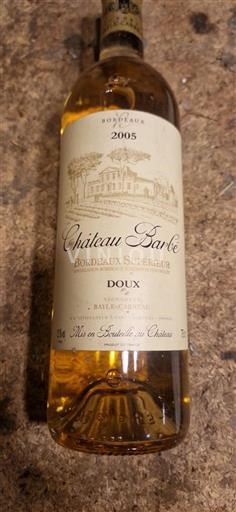Bordeaux Bordeaux supérieur Château Barbé 2005