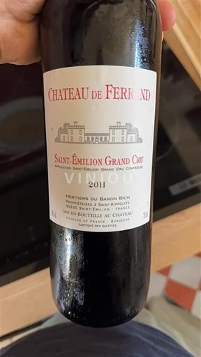Bordeaux Saint-Émilion Grand Cru Grand Cru Château Ferrand 2011