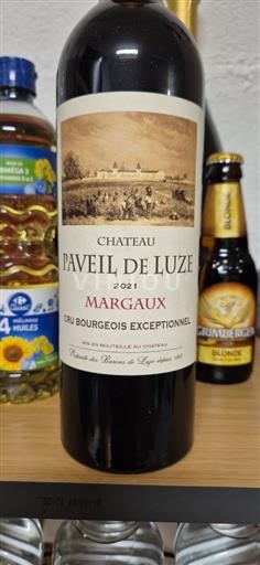 Bordeaux Margaux Cru Bourgeois Exceptionnel Château Paveil de Luze 2021