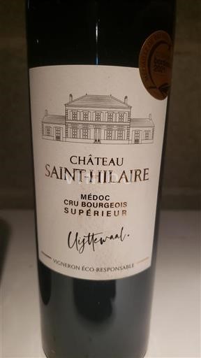 Vin Rouge sec Château Saint-Hilaire 2018 France Bordeaux Médoc AOC Cru Bourgeois