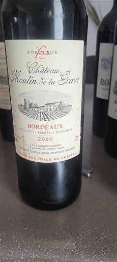Bordeaux Château Moulin de la Grave 2020