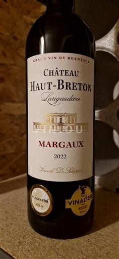 Vin Rouge sec Château Haut-Breton Larigaudière 2022 France Bordeaux Margaux