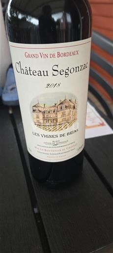 Bordeaux Côtes-de-Blaye Château Segonzac Les Vignes de Brias 2018
