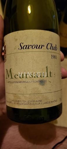 Bourgogne Meursault Savour Club 1981