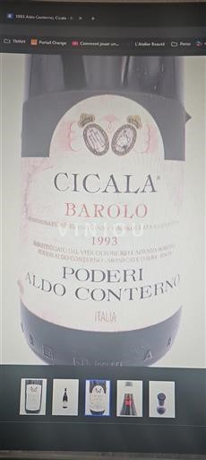 Piedmont Wines Barolo Poderi Aldo Conterno Cicala 1993