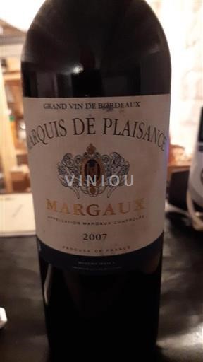 Bordeaux Margaux Marquis de Plaisance 2007