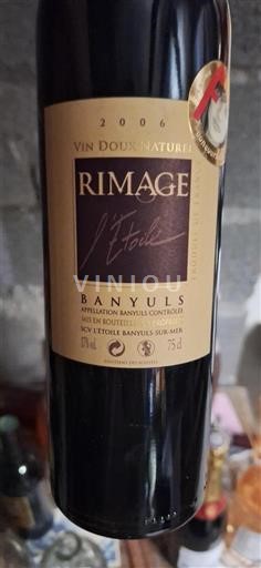 Roussillon Banyuls SCV l'Étoile Banyuls-sur-Mer Rimage l'Étoile 2006