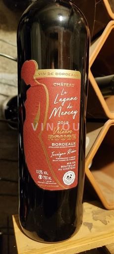 Vin Rouge sec Velours Rouge Château La Lagune de Mercey 2019 France Bordeaux AOC