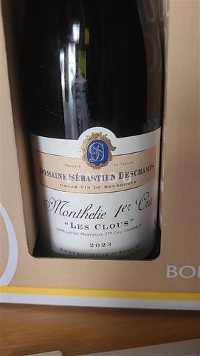 Vin Rouge sec Les Clous Domaine Sébastien Deschamps 2023 France Bourgogne Premier Cru