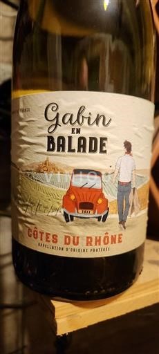 Vin Blanc demi-sec Gabin En Balade Non millésimé France Vallée du Rhône Côtes-du-rhône AOC
