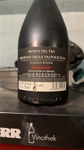 Vénétie Amarone della Valpolicella Monte del Frà Scarnocchio 2016