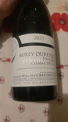 Bourgogne Auxey-duresses Premier Cru Alain et Vincent Creusefond Climat du Val 2023