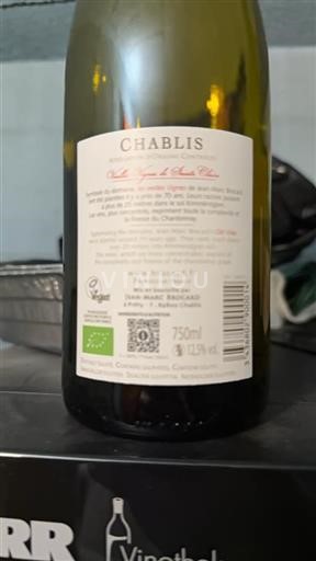 Burgundsko Chablis Jean-Marc Brocard Vieilles Vignes de Sainte Claire 2023