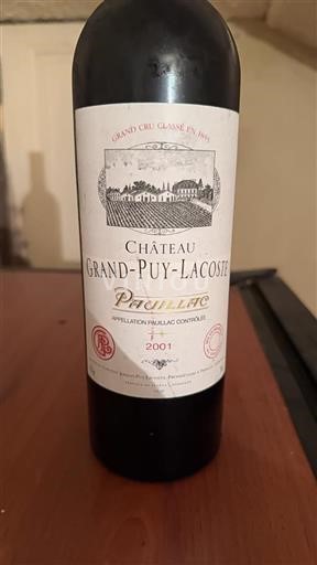 Bordeaux Pauillac Grand Cru Château Grand-Puy-Lacoste 2001