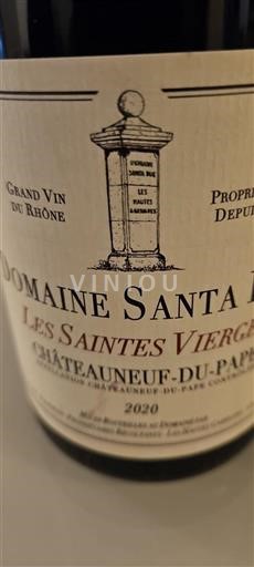 Vin Rouge sec Les Saintes Vierges Domaine Santa Duc 2020 France Vallée du Rhône Châteauneuf-du-pape AOC