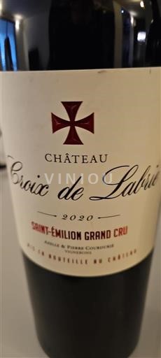 Bordeaux Saint-Émilion Grand Cru Château Croix de Labrie 2020