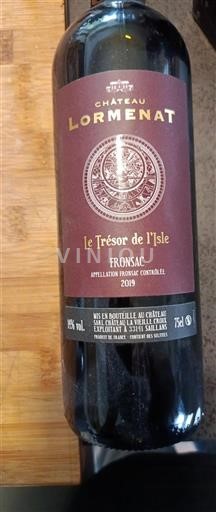 Bordeaux Fronsac Château Lormenat Le Trésor de l'Isle 2019