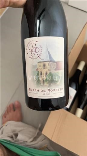 Vin Rouge sec Syrah de Rosette Domaine Benoît Roseau 2022 France Vallée du Rhône Saint-Joseph bio