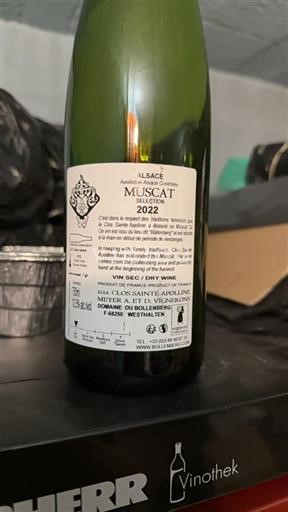 Alsazia Moscato Domaine Bollenberg Clos Sainte Apolline 2022