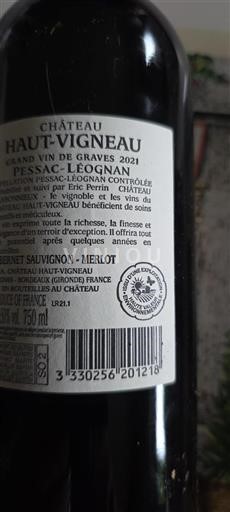Bordéus Pessac-Léognan Château Haut-Vigneau 2021