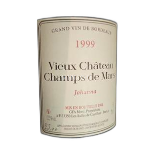 Bordeaux Castillon-côtes-de-bordeaux Château Vieux Champs de Mars Johanna 1999