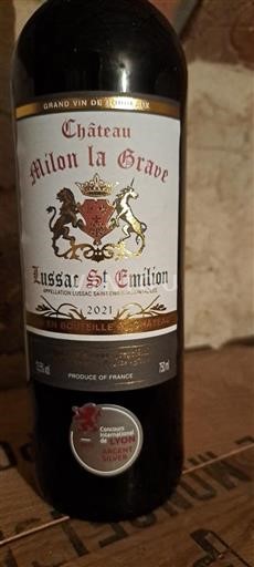 Bordeaux Lussac-Saint-Émilion Château Milon la Grave 2021