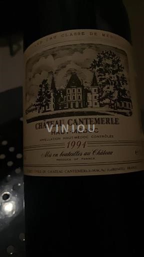 Bordeaux Haut-Médoc Grand Cru Château Cantemerle 1994