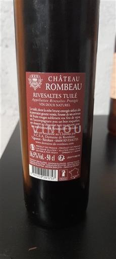 Roussillon Rivesaltes Château Rombeau Rivesaltes Tuilé 2011