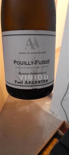 Bourgondië Pouilly-fuissé Paul Aegerter Réserve Personnelle Niet-geïntegreerd