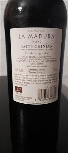 Linguadoca Saint-Chinian Domaine La Madura 2022