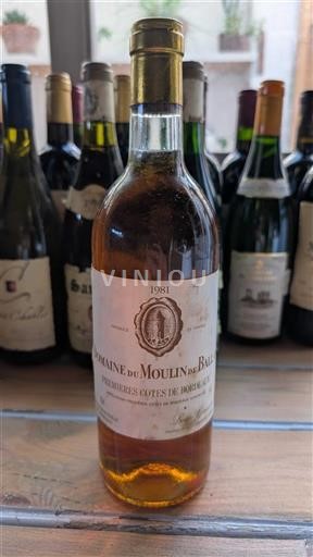 Bordeaux Premières Côtes de Bordeaux Domaine Moulin de Ballan 1985
