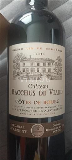 Bordeaux Côtes-de-bourg Château Bacchus de Viaud 2010
