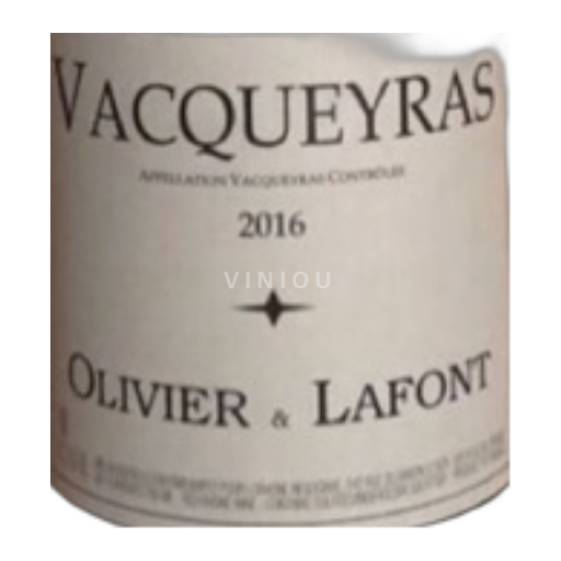 Rhônevallei Vacqueyras Olivier&Lafont 2016