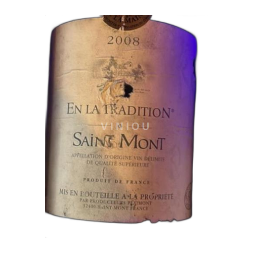 Vin Rouge sec En la Tradition 2008 France Sud-Ouest Saint-Mont AOC