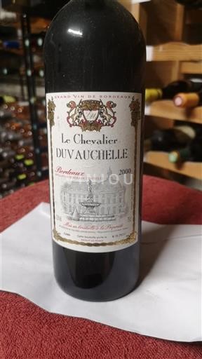 Vin Rouge sec Le Chevalier Du Vauchelle 2000 France Bordeaux AOC