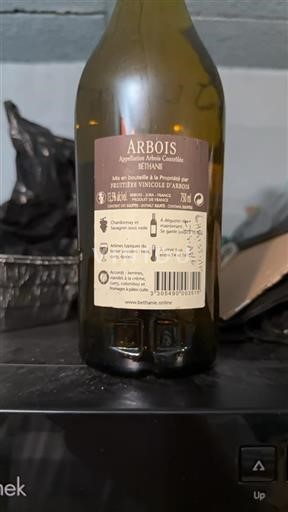 Jura Arbois Fruitière Vinicole Arbois Béthanie 2016