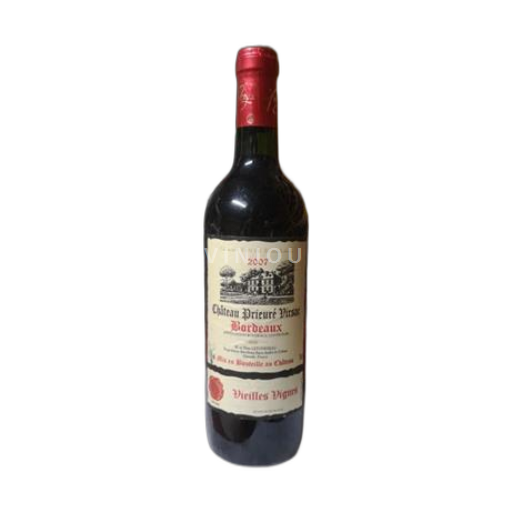 Vin Rouge sec Vieilles Vignes Château Prieuré Virsac 2007 France Bordeaux AOC