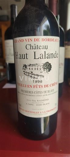 Bordeaux Château Haut Lalande 1998