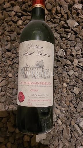 Bordeaux Montagne-saint-émilion Château Haut-Goujon 1998