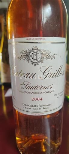 Bordeaux Sauternes Château Grillon 2004