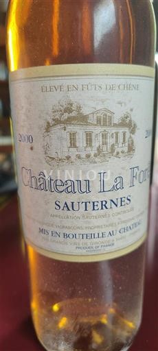 Bordeaux Sauternes Château La Forêt 2000