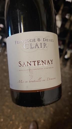 Borgogna Santenay Françoise & Denis Clair 2016