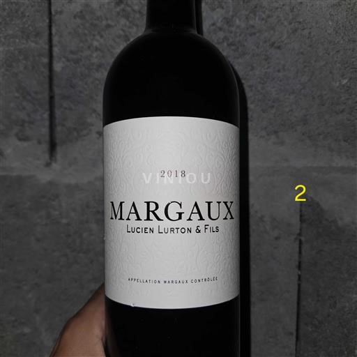 Bordeaux Margaux Lucien Lurton & Fils 2018