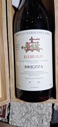 Piemonte Barolo Brezza Bricco Sarmassa 2004
