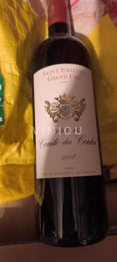 Bordeaux Saint-Émilion Grand Cru Grand Cru Comte des Cordes 2018