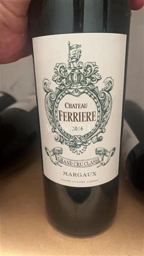 Bordeaux Margaux Grand Cru Château Ferrière 2016