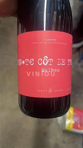Lounais-Ranska Cahors Fabien Jouves Haute Côt(e) de Fruit Ei vuosikertaa